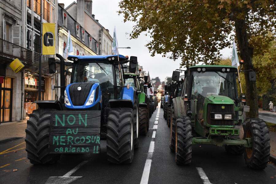 Les agriculteurs ont manifesté à Périgueux