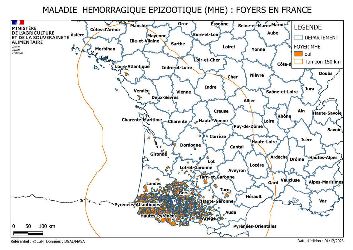 Lionel Lachaud, éleveur à Eyjeaux a été touché par la MHE. 